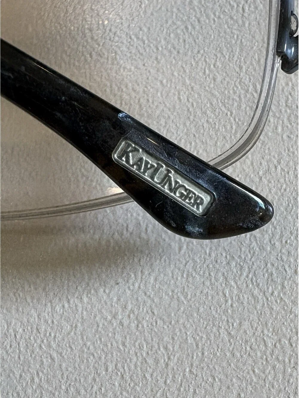 Kay Unger K164 GUN Semi-Rimless Eyeglasses Frame Grey Rhinestone 53-18-135